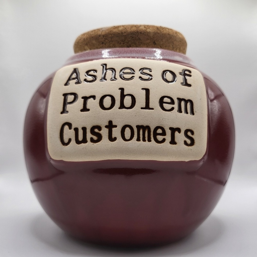 Cottage Creek Ashes of Problem Customers Jar Funny Novelty Desk Decor